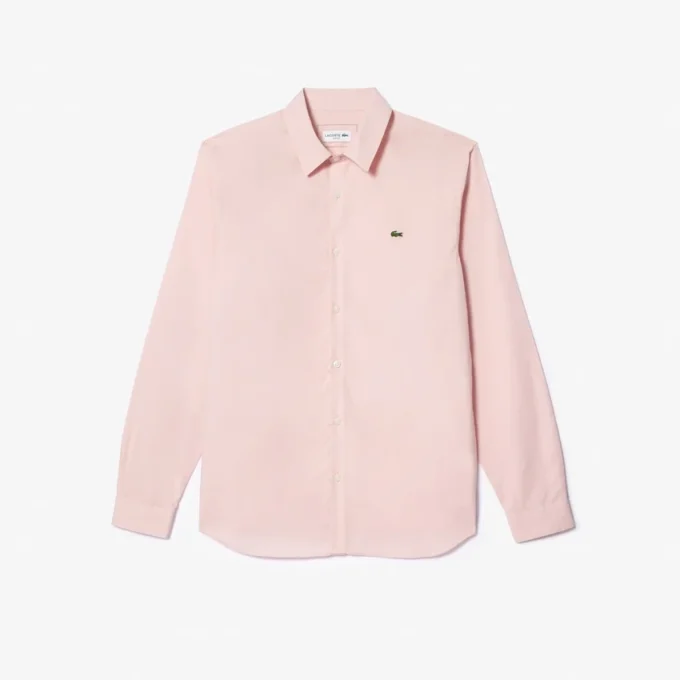 Slim fit-skjorta i stretchpoplin för herr