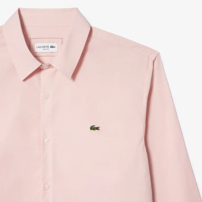 Slim fit-skjorta i stretchpoplin för herr