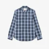 Slim fit-skjorta i stretchpoplin med rutmönster Slim fit-skjorta i stretchpoplin med rutmönster