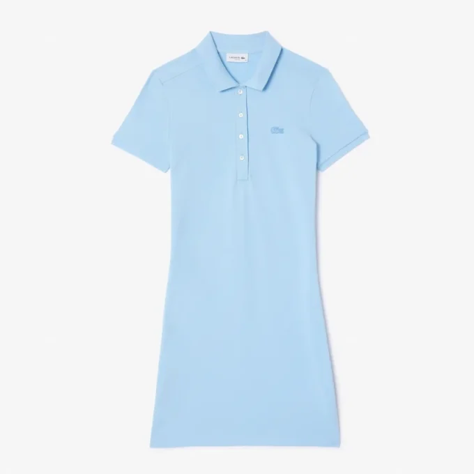 Slim fit stretch-miniklänning i piqué för dam Slim fit stretch-miniklänning i piqué för dam