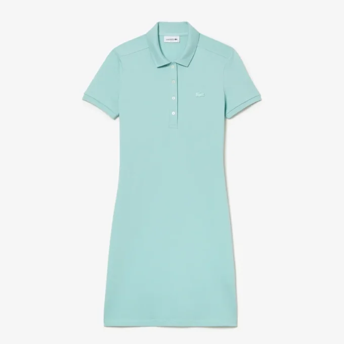 Slim fit stretch-miniklänning i piqué för dam Slim fit stretch-miniklänning i piqué för dam