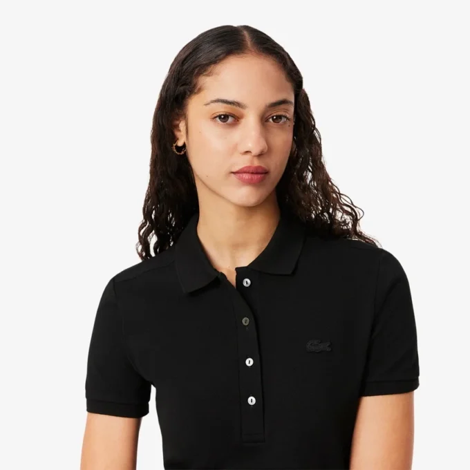 Slim fit stretch-miniklänning i piqué för dam Slim fit stretch-miniklänning i piqué för dam