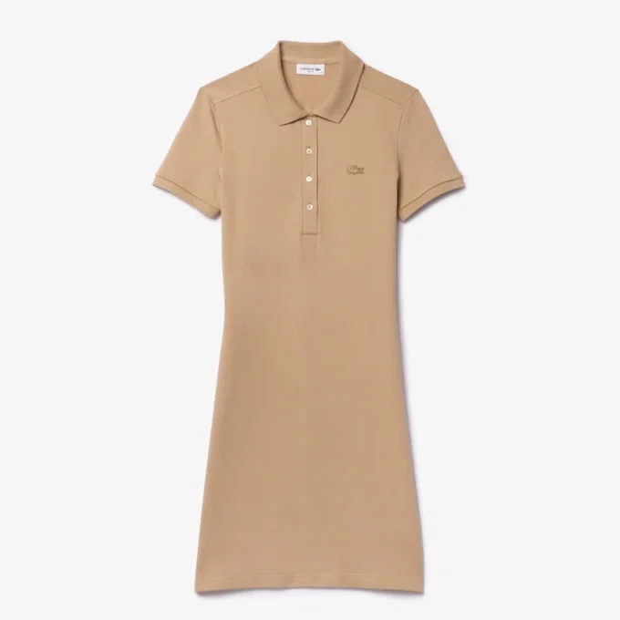 Slim fit stretch-miniklänning i piqué för dam Slim fit stretch-miniklänning i piqué för dam