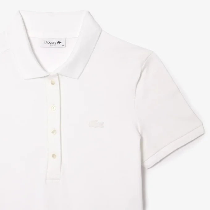 Slim fit stretch-miniklänning i piqué för dam Slim fit stretch-miniklänning i piqué för dam