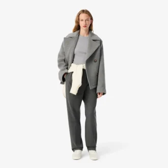Slim fit-T-shirt i ribbad bomull för dam