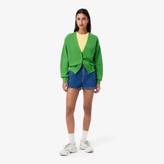 Slim fit-T-shirt i ribbad bomull för dam