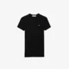 Slim fit-T-shirt i ribbad bomull för dam Slim fit-T-shirt i ribbad bomull för dam