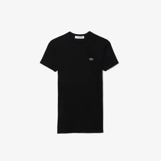 Slim fit-T-shirt i ribbad bomull för dam Slim fit-T-shirt i ribbad bomull för dam
