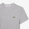 Slim fit-T-shirt i ribbad bomull för dam Slim fit-T-shirt i ribbad bomull för dam
