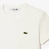 Slim fit-T-shirt i ribbad bomull för dam Slim fit-T-shirt i ribbad bomull för dam