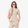 Slim fit-T-shirt med monogram för dam
