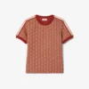 Slim fit-T-shirt med monogram för dam