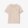 Slim fit-T-shirt med monogram för dam