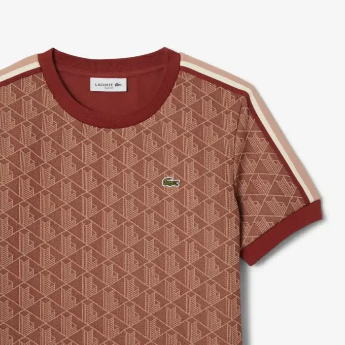 Slim fit-T-shirt med monogram för dam