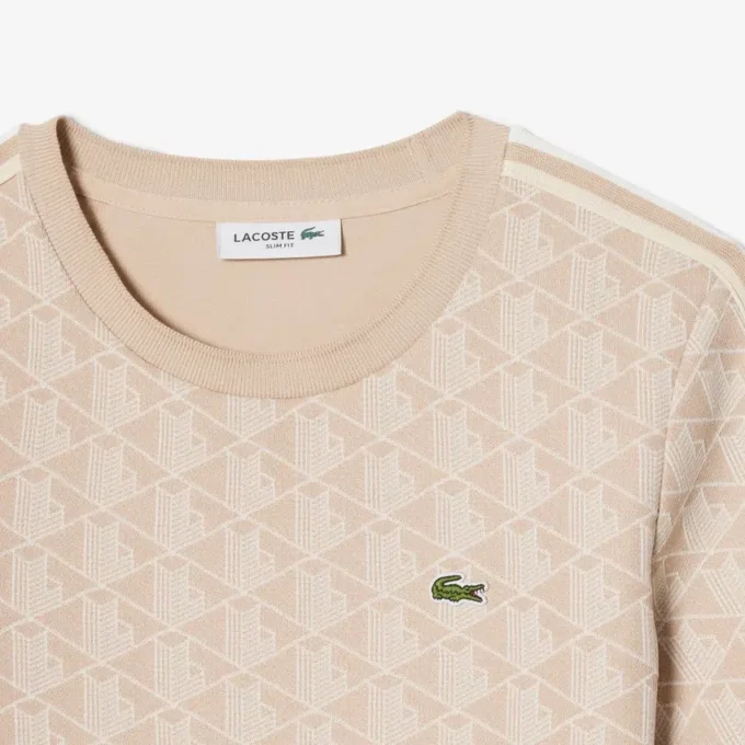 Slim fit-T-shirt med monogram för dam