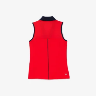 Slim fit Ultra Dry ärmlös tennis-pikétröja för dam Slim fit Ultra Dry ärmlös tennis-pikétröja för dam
