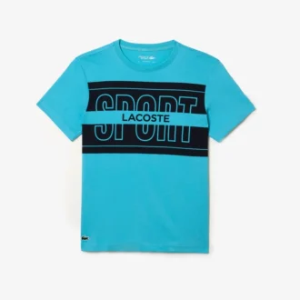 Sport-T-shirt i bomull med tryck för herr