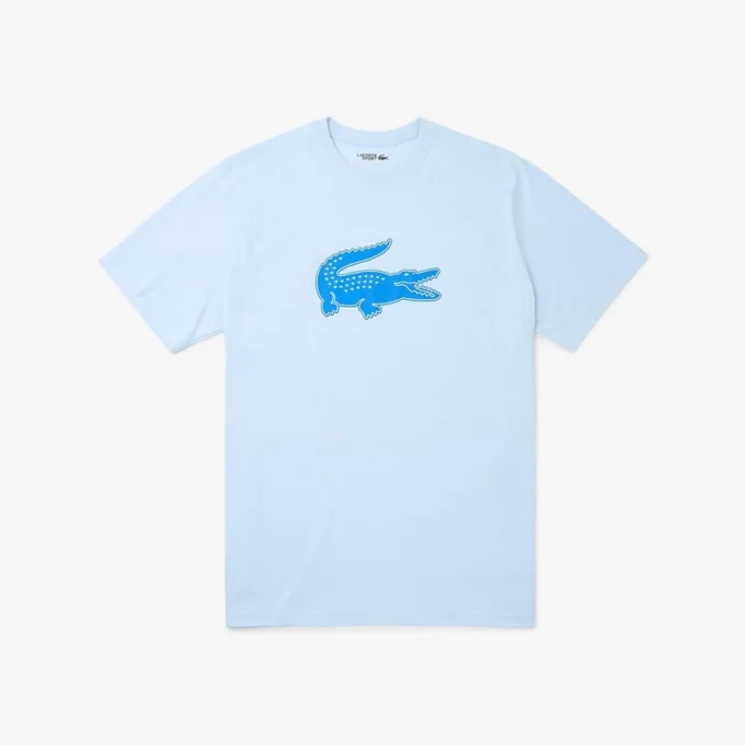 Sport-T-shirt i bomull med tryck för män i lång modell Sport-T-shirt i bomull med tryck för män i lång modell