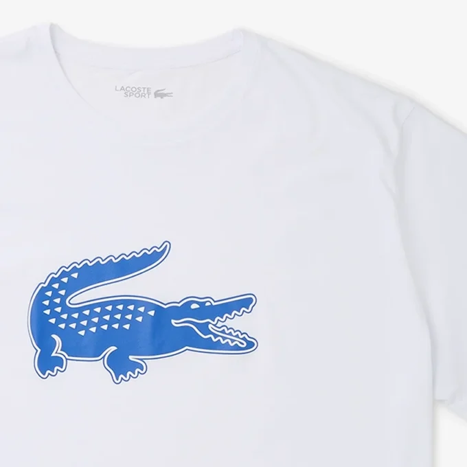 Sport-T-shirt i bomull med tryck för män i lång modell Sport-T-shirt i bomull med tryck för män i lång modell