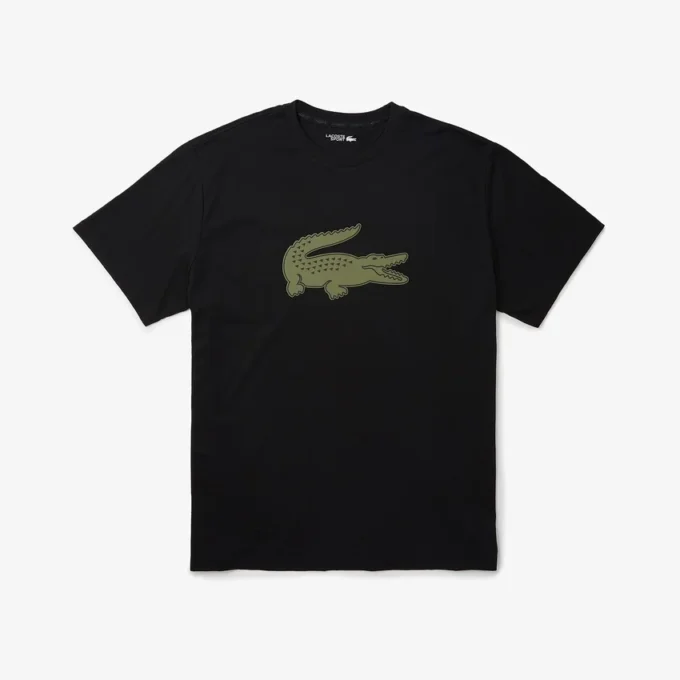 Sport-T-shirt i stor storlek för män med andningsbar logotyp