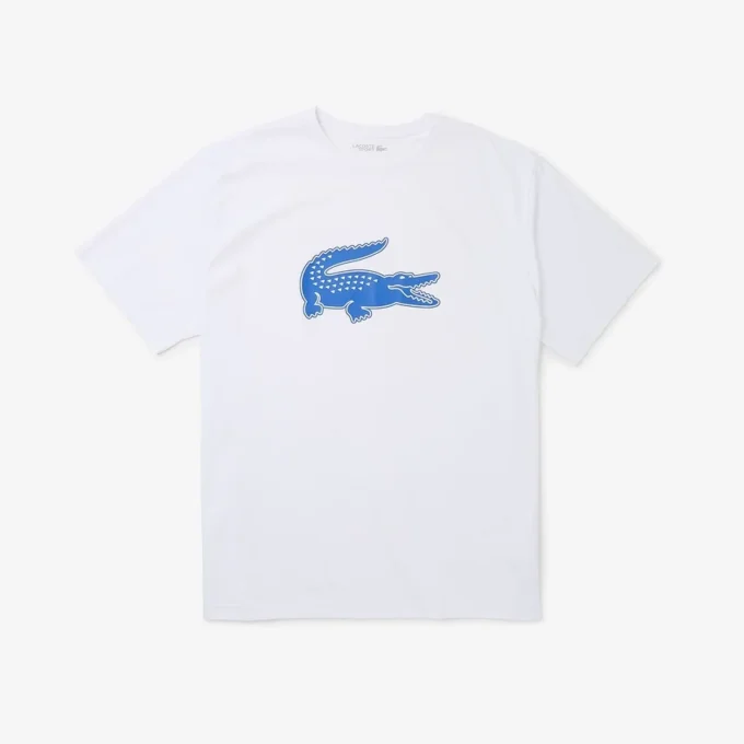 Sport-T-shirt i stor storlek för män med andningsbar logotyp