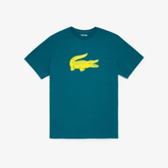 Sport-T-shirt i stor storlek för män med andningsbar logotyp