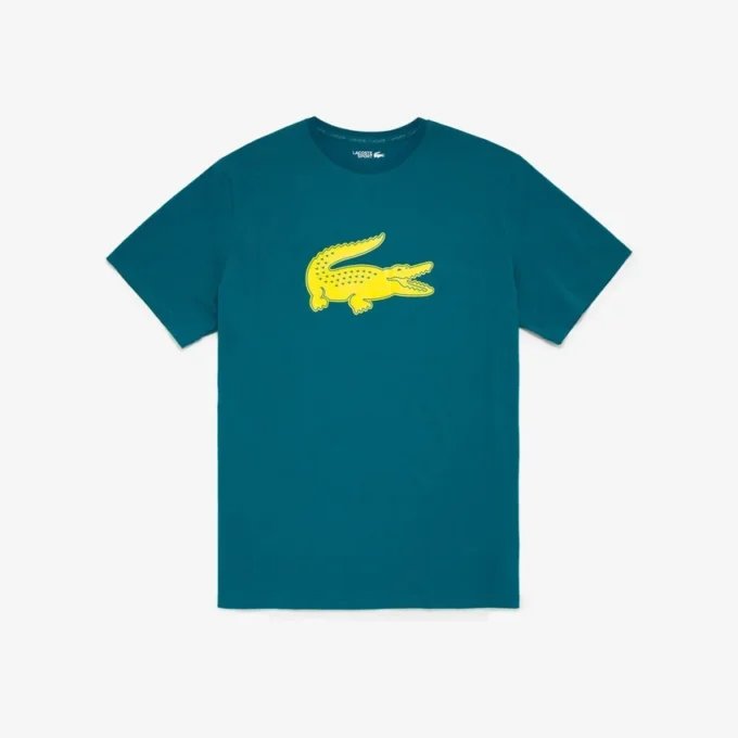 Sport-T-shirt i stor storlek för män med andningsbar logotyp
