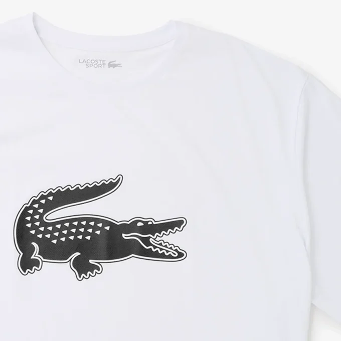 Sport-T-shirt i stor storlek för män med andningsbar logotyp