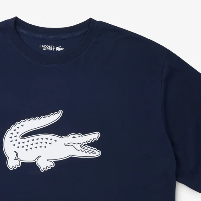 Sport-T-shirt i stor storlek för män med andningsbar logotyp
