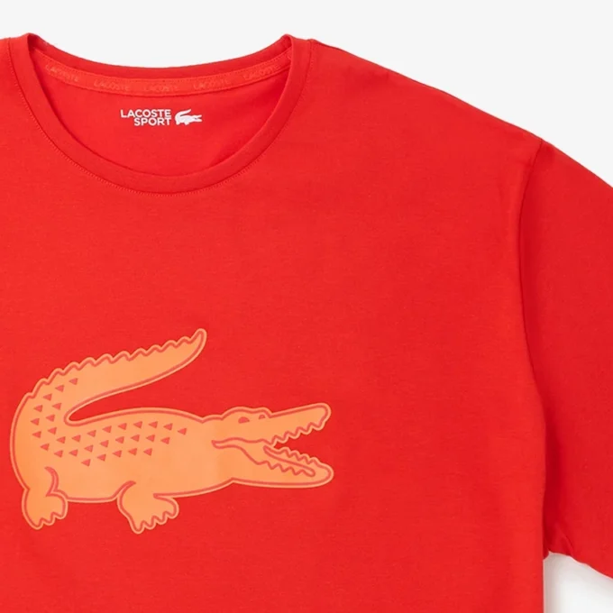 Sport-T-shirt i stor storlek för män med andningsbar logotyp