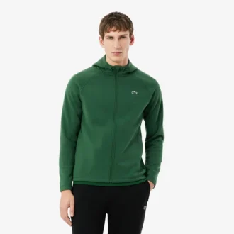 Sportig stretchig hoodie med dragkedja