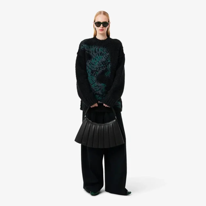 Stor läderväska i Lenglen-stil