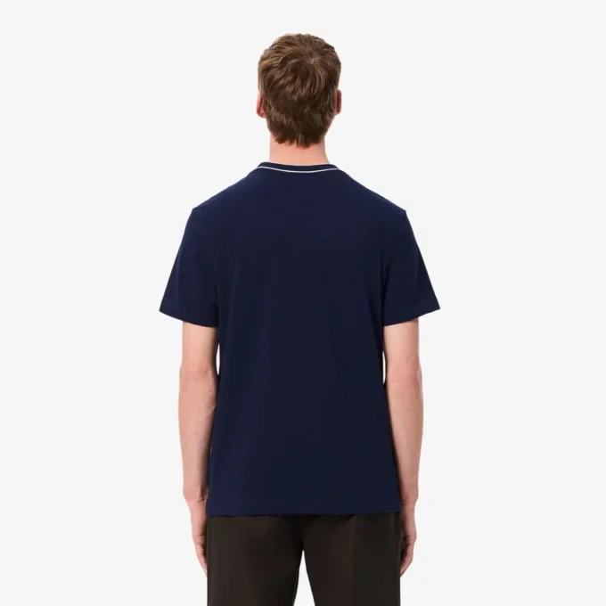 Stretch-T-shirt med randig krage i piqué för herr Stretch-T-shirt med randig krage i piqué för herr