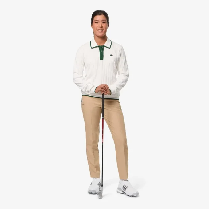 Stretchig golftröja med polokrage för dam Stretchig golftröja med polokrage för dam