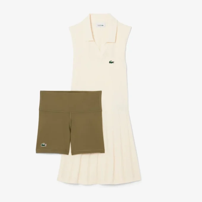 Stretchig tennisklänning och shorts för dam
