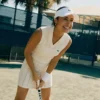 Stretchig tennisklänning och shorts för dam