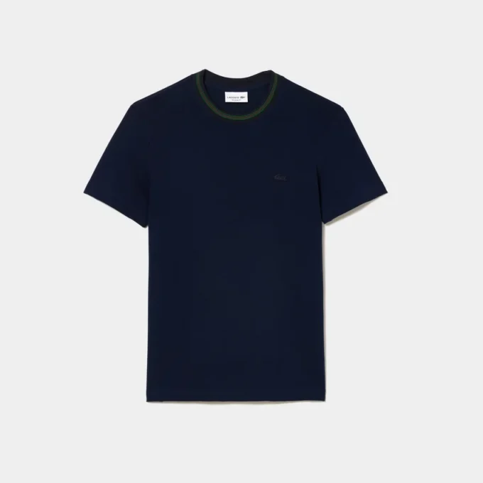 Striped Stretch Piqua T-shirt för män Striped Stretch Piqua T-shirt för män