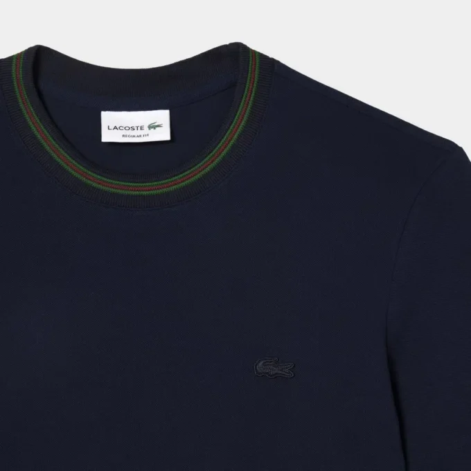 Striped Stretch Piqua T-shirt för män Striped Stretch Piqua T-shirt för män
