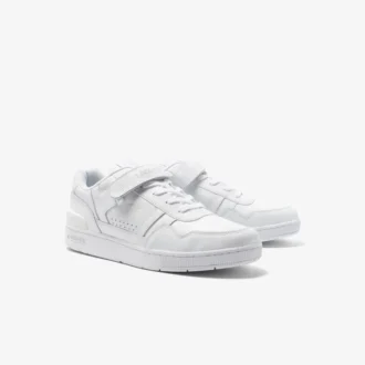 T-Clip-Sneakers i läder med kardborreband för herr