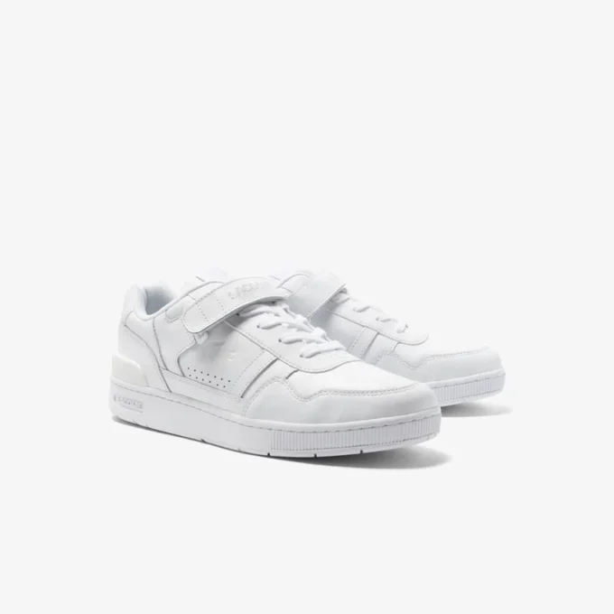 T-Clip-Sneakers i läder med kardborreband för herr