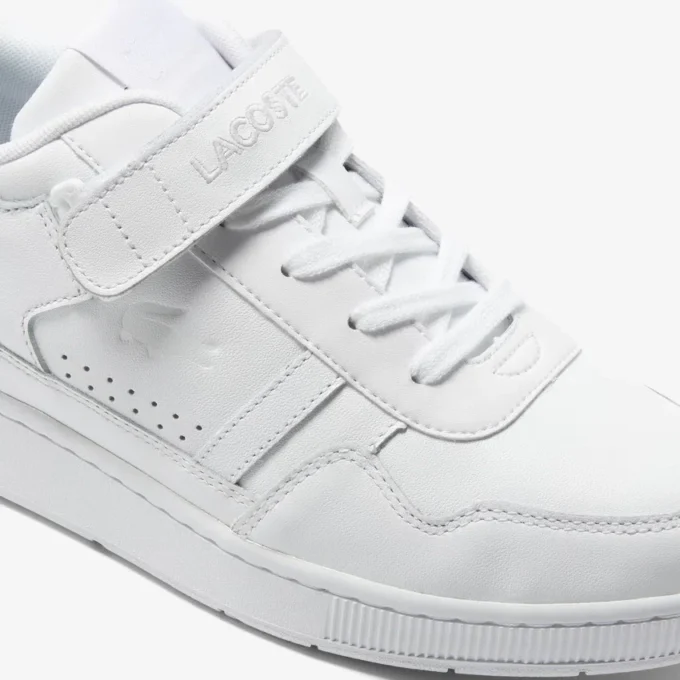 T-Clip-Sneakers i läder med kardborreband för herr