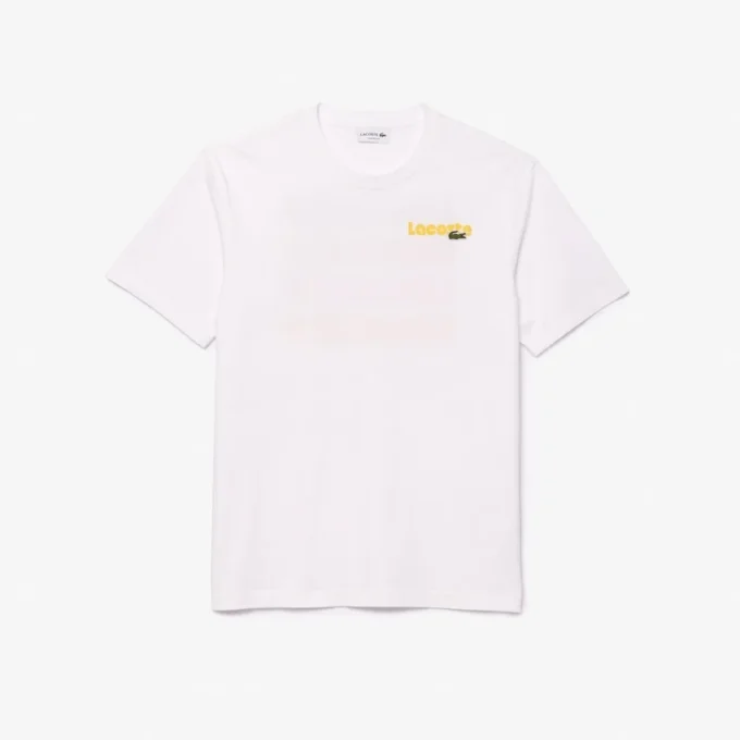 T-shirt för herr med tvättad effekt och Ombra-tryck T-shirt för herr med tvättad effekt och Ombra-tryck