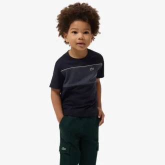 T-shirt i bomull med färgblock