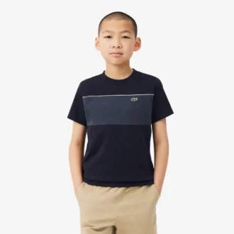T-shirt i bomull med färgblock