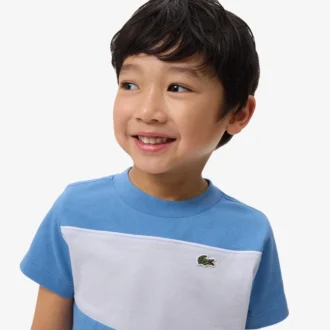 T-shirt i bomull med färgblock