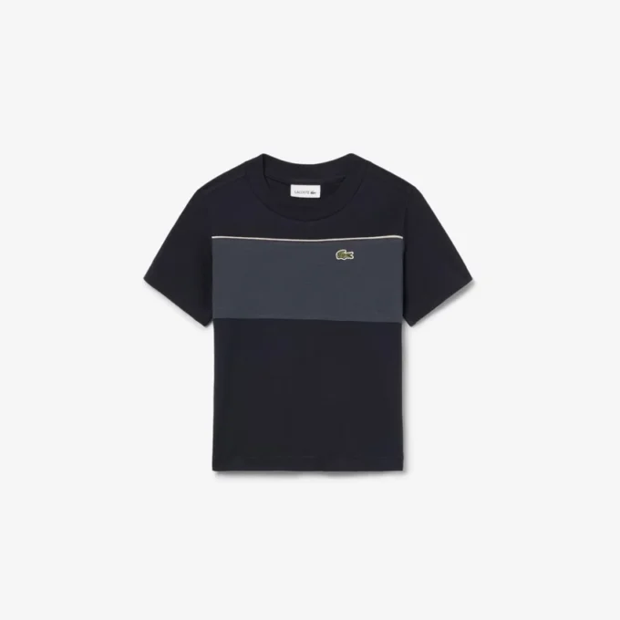 T-shirt i bomull med färgblock T-shirt i bomull med färgblock