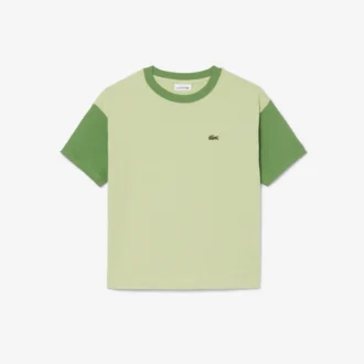 T-shirt i bomull med kontrastkant