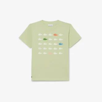 T-shirt i bomull med krokodiltryck
