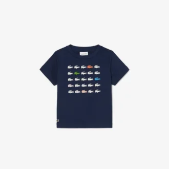 T-shirt i bomull med krokodiltryck