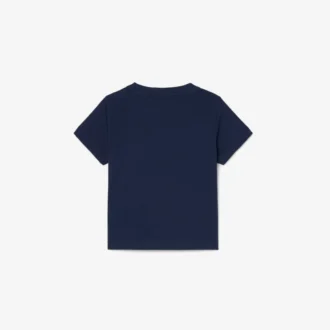 T-shirt i bomull med krokodiltryck